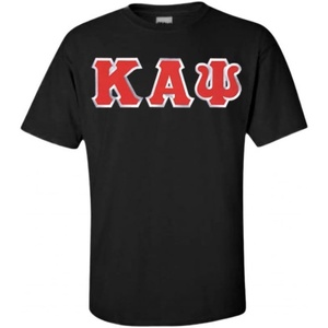 Men’s Kappa Alpha Psi Fraternity Lettered 100 Percent Cotton T-Shirt Small Black