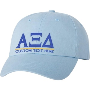 Personalized Alpha Xi Delta Greek Line Hat(Light Blue)