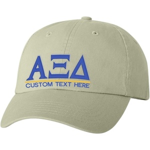 Personalized Alpha Xi Delta Greek Line Hat(Tan)