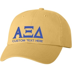 Personalized Alpha Xi Delta Greek Line Hat(Yellow)