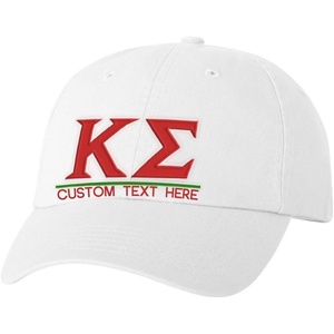 Personalized Kappa Sigma Greek Line Hat(White)
