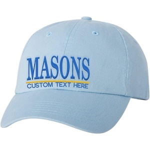 Personalized Masons Greek Line Hat(Light Blue)
