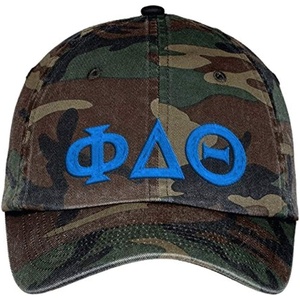 Phi Delta Theta Lettered Camouflage Hat Military Camo