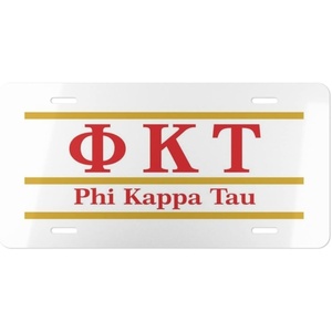 Phi Kappa Tau Lettered Lines License Covers