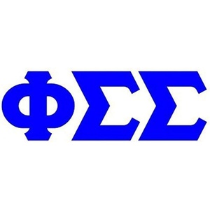 Phi Sigma Sigma Big Greek Letter Window Sticker Decal 4 Inches Royal Blue(Royal Blue)