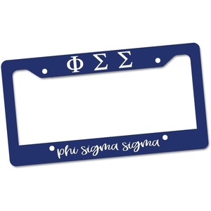 Phi Sigma Sigma Custom License Plate Frame Navy Blue