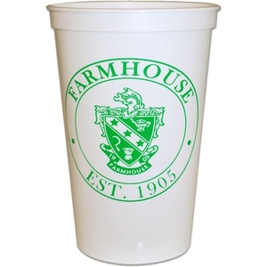 Phi Theta Big Plastic Stadium Cup Set of 4(White)
