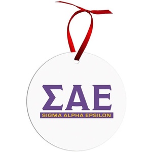 Sigma Alpha Epsilon Classic Circle Ornaments