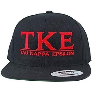 Tau Kappa Epsilon TKE Flatbill Snapback Hats Original(Black)