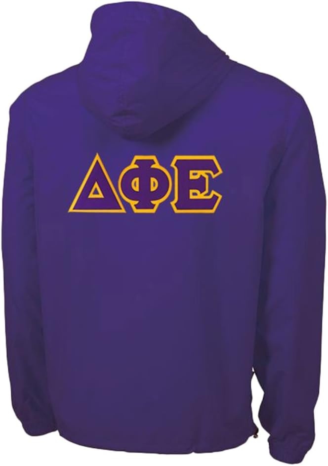 image:imageDelta Phi Epsilon DPHIE Tackle Twill Lettered Pack N Go PulloverPurple