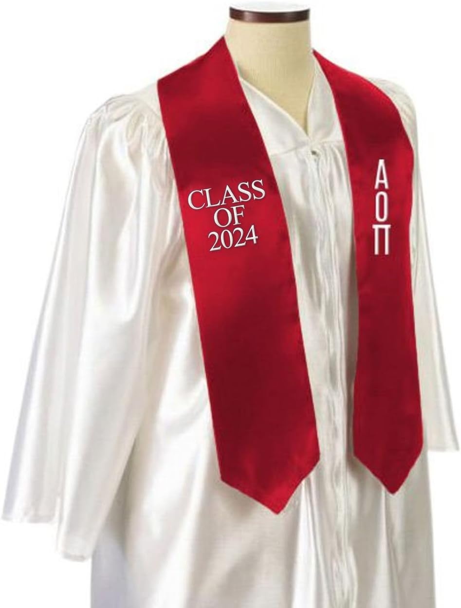 image:imageGreekgear Alpha Omicron Pi Embroidered Graduation Sash Stole