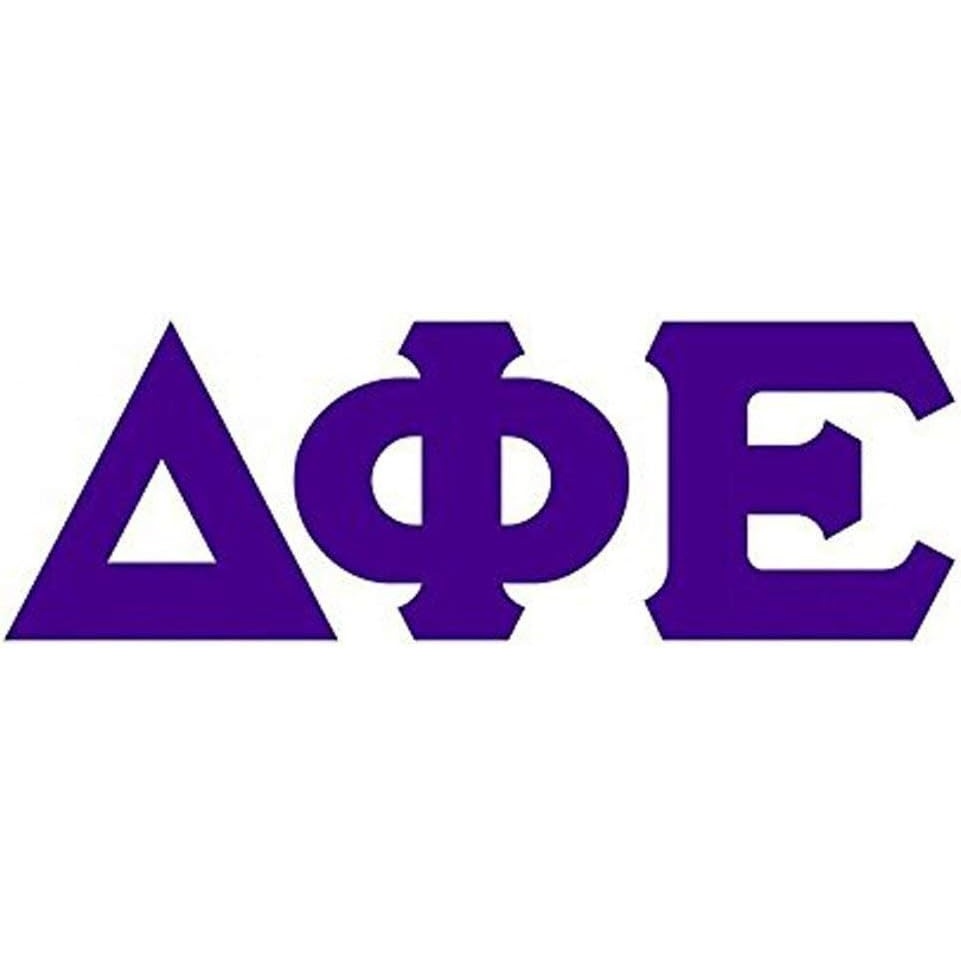 image:imageDelta Phi Epsilon DPHIE Big Greek Letter Window Sticker Decal 4 Inches Navy BlueNavy Blue
