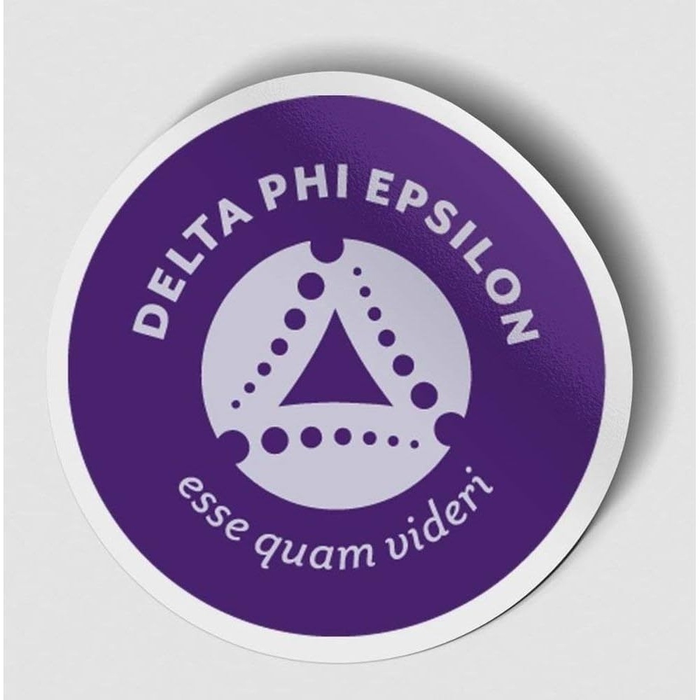 image:imageDelta Phi Epsilon Logo Round Decal PurplePurple
