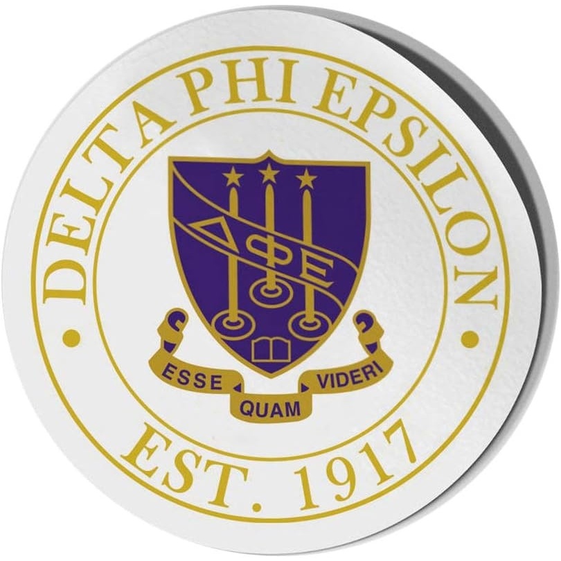 image:imageGreekgear Delta Phi Epsilon DPHIE Circle Crest Shield Decal