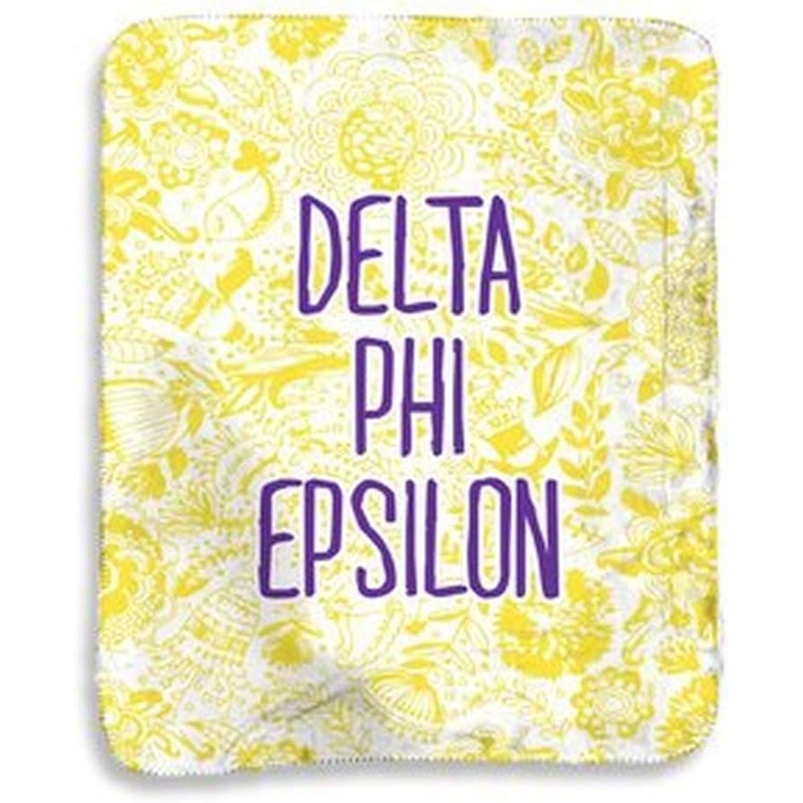image:imageGreekgear Delta Phi Epsilon DPHIE Floral Sherpa Lap Blanket