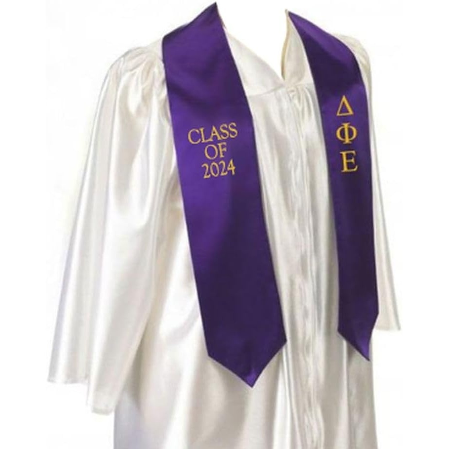 image:imageGreekgear Delta Phi Epsilon Embroidered Graduation Sash Stole