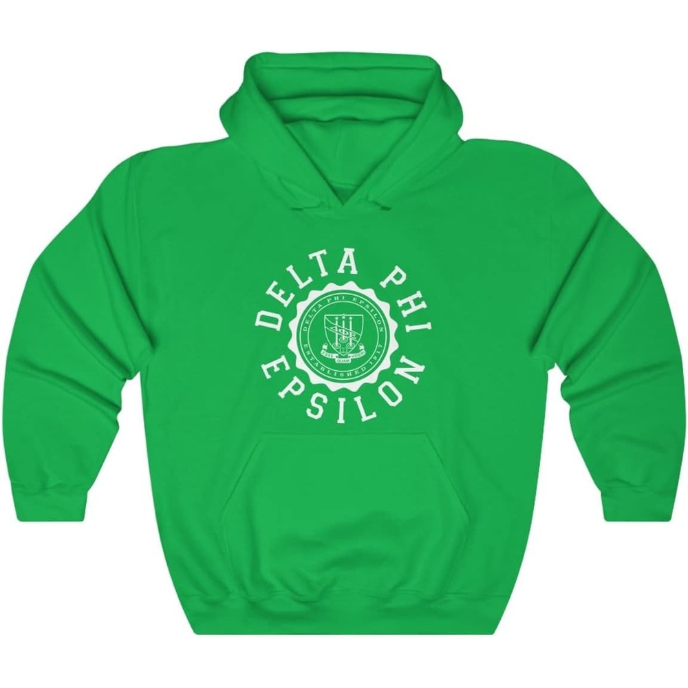 image:imageGreekgear Delta Phi Epsilon Unisex College Seal HoodieIrish Green