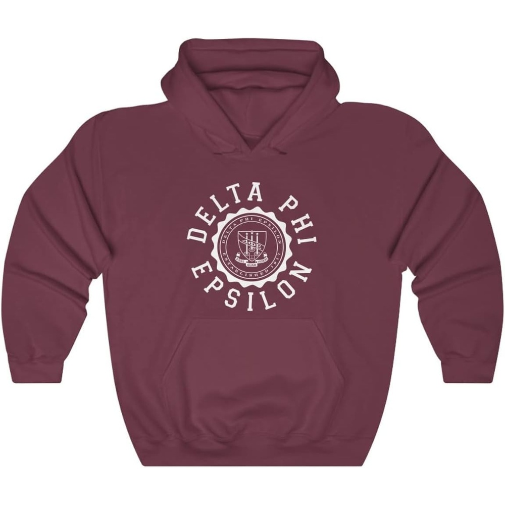 image:imageGreekgear Delta Phi Epsilon Unisex College Seal HoodieMaroon