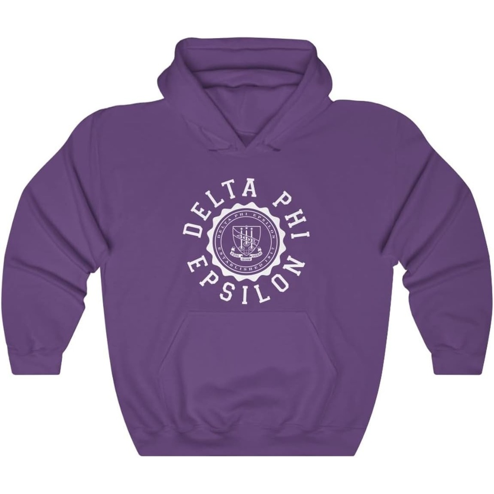 image:imageGreekgear Delta Phi Epsilon Unisex College Seal HoodiePurple