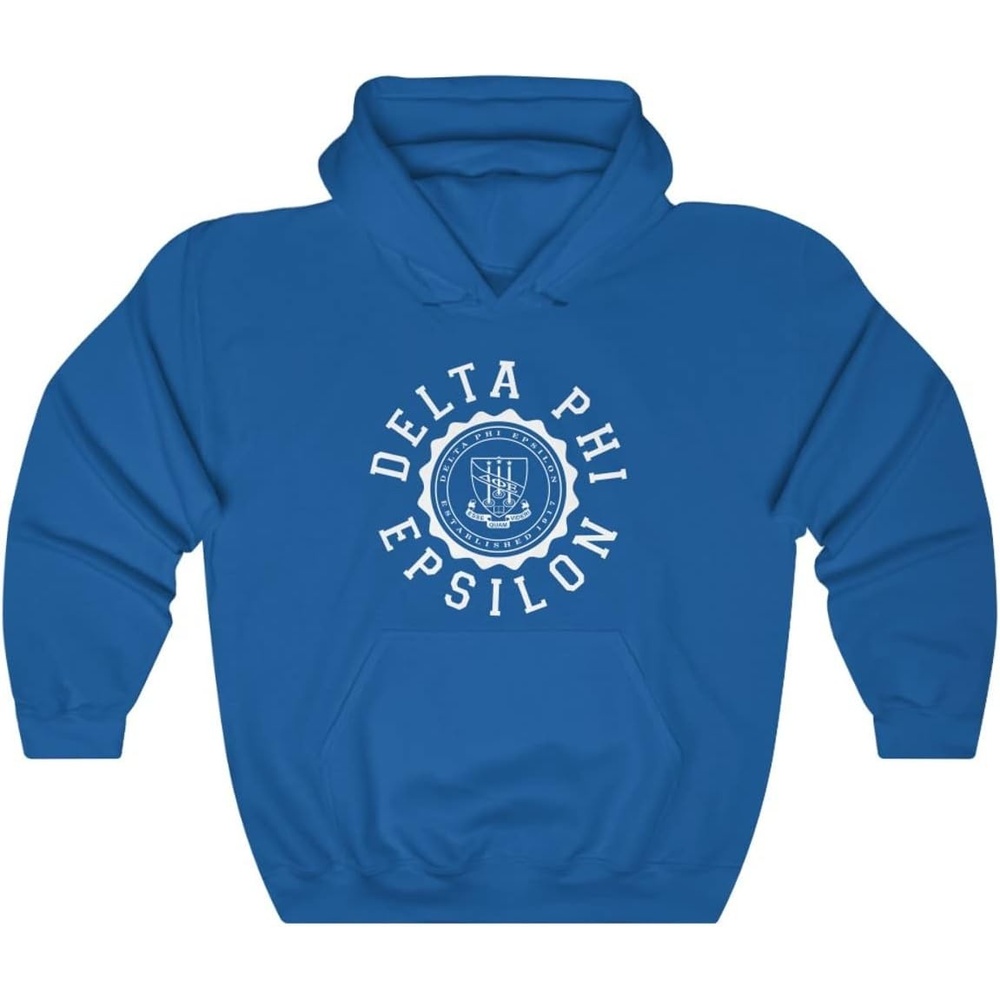 image:imageGreekgear Delta Phi Epsilon Unisex College Seal HoodieRoyal