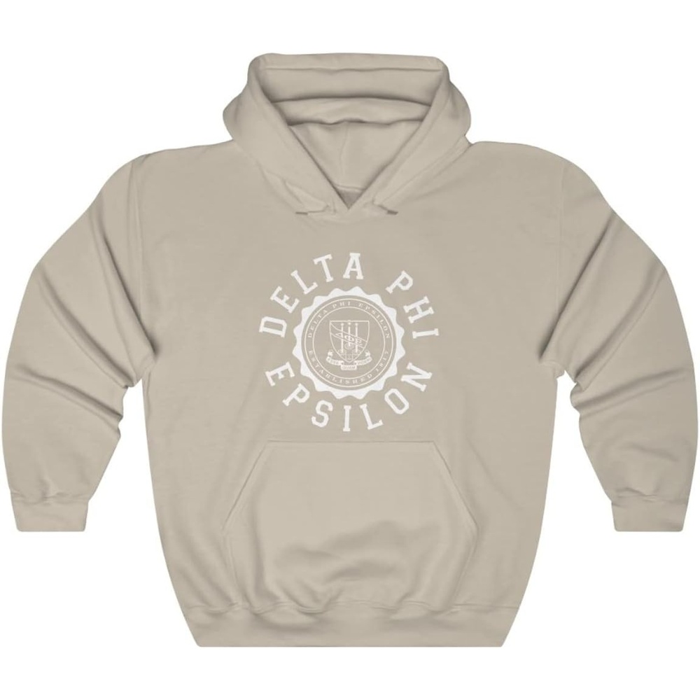 image:imageGreekgear Delta Phi Epsilon Unisex College Seal HoodieSand
