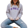 Greekgear Delta Phi Epsilon DPHIE Nickname College Crew(Light Grey)