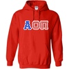 Alpha Omicron Pi AOII Greek Letter American Flag Hoodie(Red)