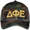 Delta Phi Epsilon DPHIE Lettered Camouflage Hat Military Camo