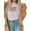 Greekgear Alpha Omicron Pi Heavyweight T-Shirt(White)