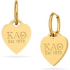 Kappa Alpha Theta Huggie Hoop Earrings – Heart Tag