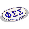 Phi Sigma Sigma Greek Letter Oval Decal