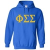 Phi Sigma Sigma World Famous Greek Hoodie – Royal Blue with Gold Imprint(Royal Blue)