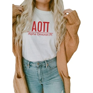 Greekgear Alpha Omicron Pi Heavyweight T-Shirt(White)