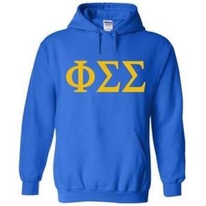 Phi Sigma Sigma World Famous Greek Hoodie – Royal Blue with Gold Imprint(Royal Blue)