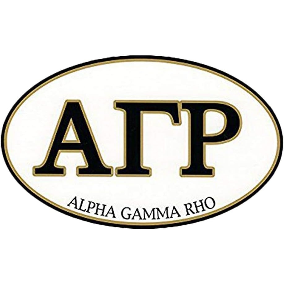 image:imageAlpha Gamma Rho Euro Decal Oval Sticker