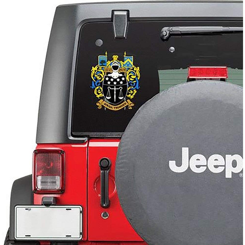 image:imageDelta Upsilon DU Large Greek Color Crest Decal Up to 12 Inch Tall