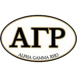 Alpha Gamma Rho Euro Decal Oval Sticker