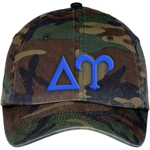 Delta Upsilon DU Lettered Camouflage Hat Military Camo