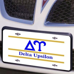 Delta Upsilon DU Lettered Lines License Cover