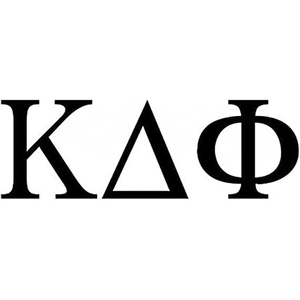 Kappa Delta Phi Greek Letter Window Sticker Decal Black