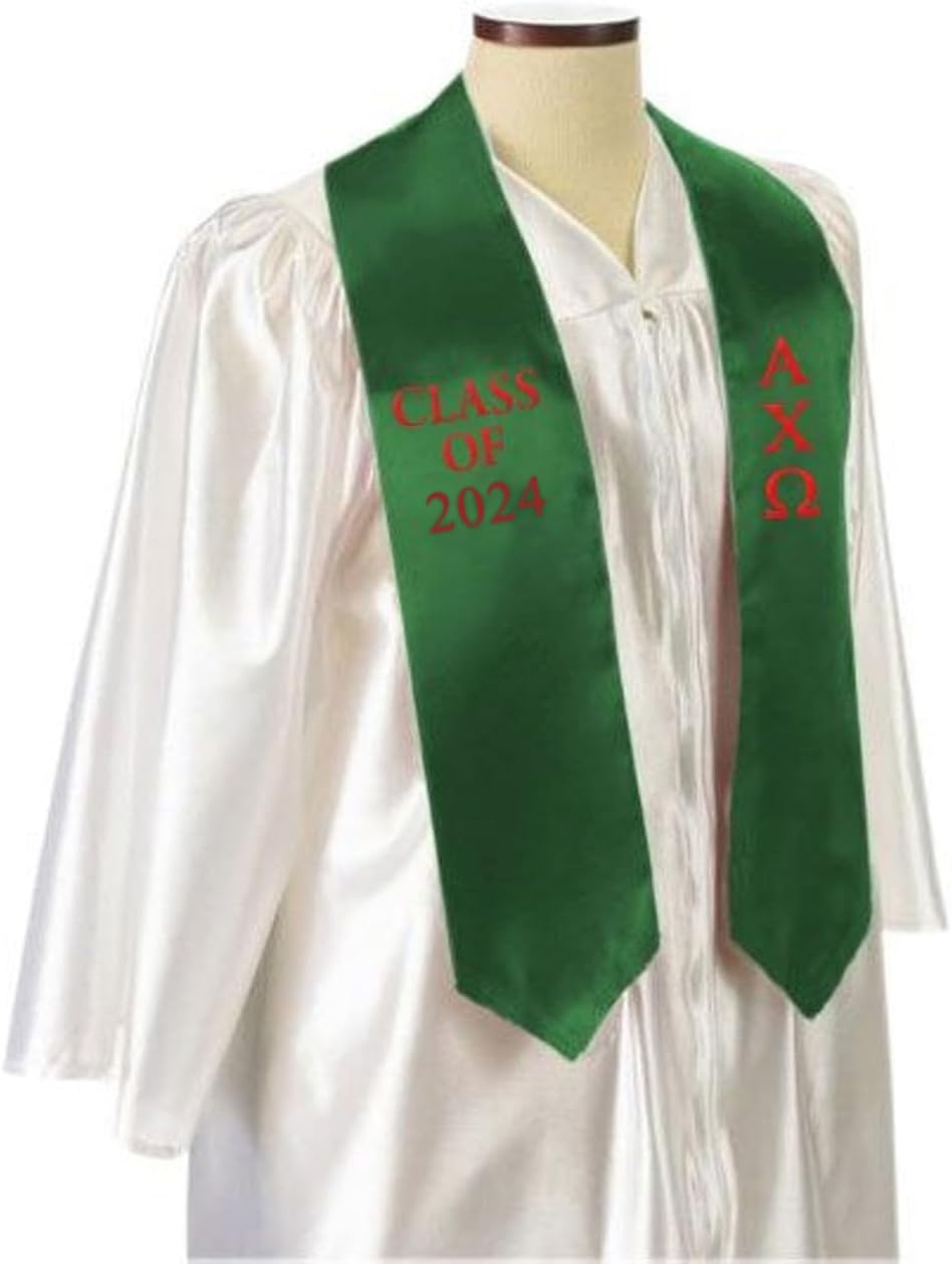 image:imageGreekgear Alpha Chi Omega Embroidered Graduation Sash Stole