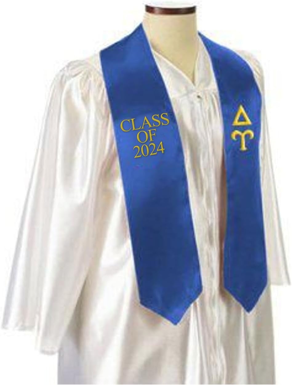 image:imageGreekgear Delta Upsilon Embroidered Graduation Sash Stole
