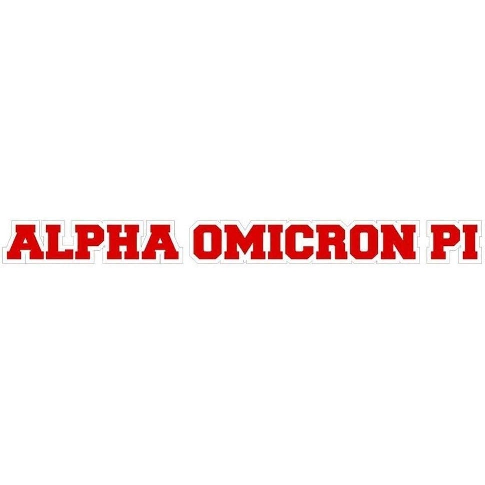 image:imageAlpha Omicron Pi AOII Long Window Sticker