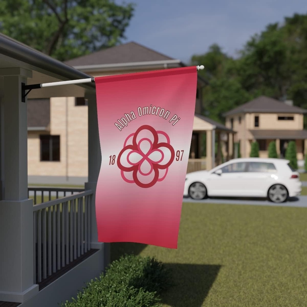 image:imageAlpha Omicron Pi House Flag Banner