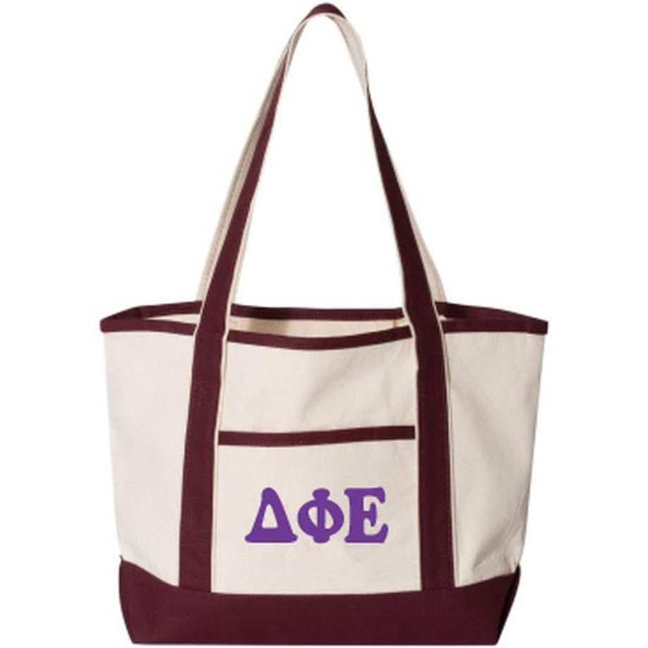 image:imageDelta Phi Epsilon Sailing Tote BagNatural Maroon