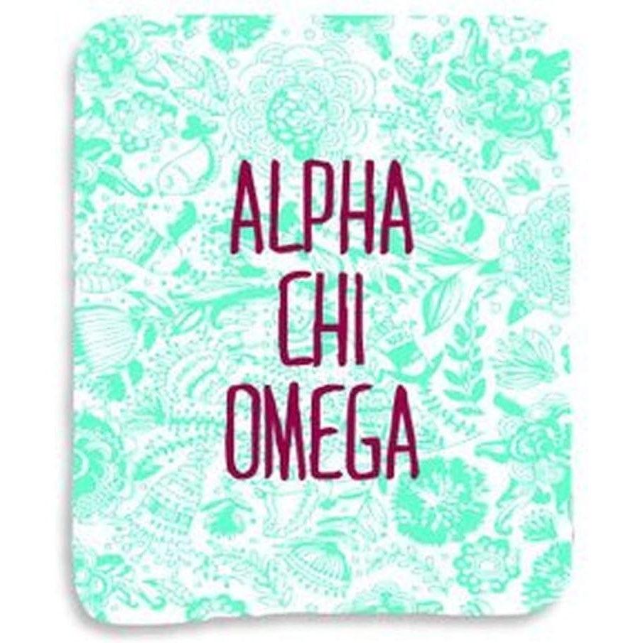 image:imageGreekgear Alpha Chi Omega Floral Sherpa Lap Blanket