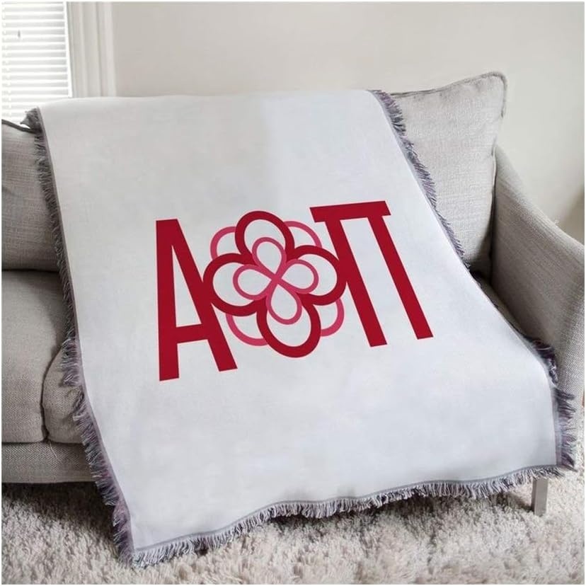 image:imageGreekgear Alpha Omicron Pi AOII Full Color Crest Afghan Blanket Throw
