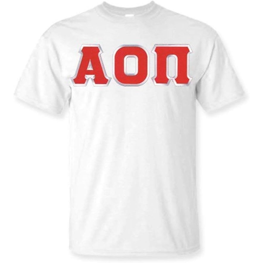 image:imageGreekgear Alpha Omicron Pi Lettered TeeWhite