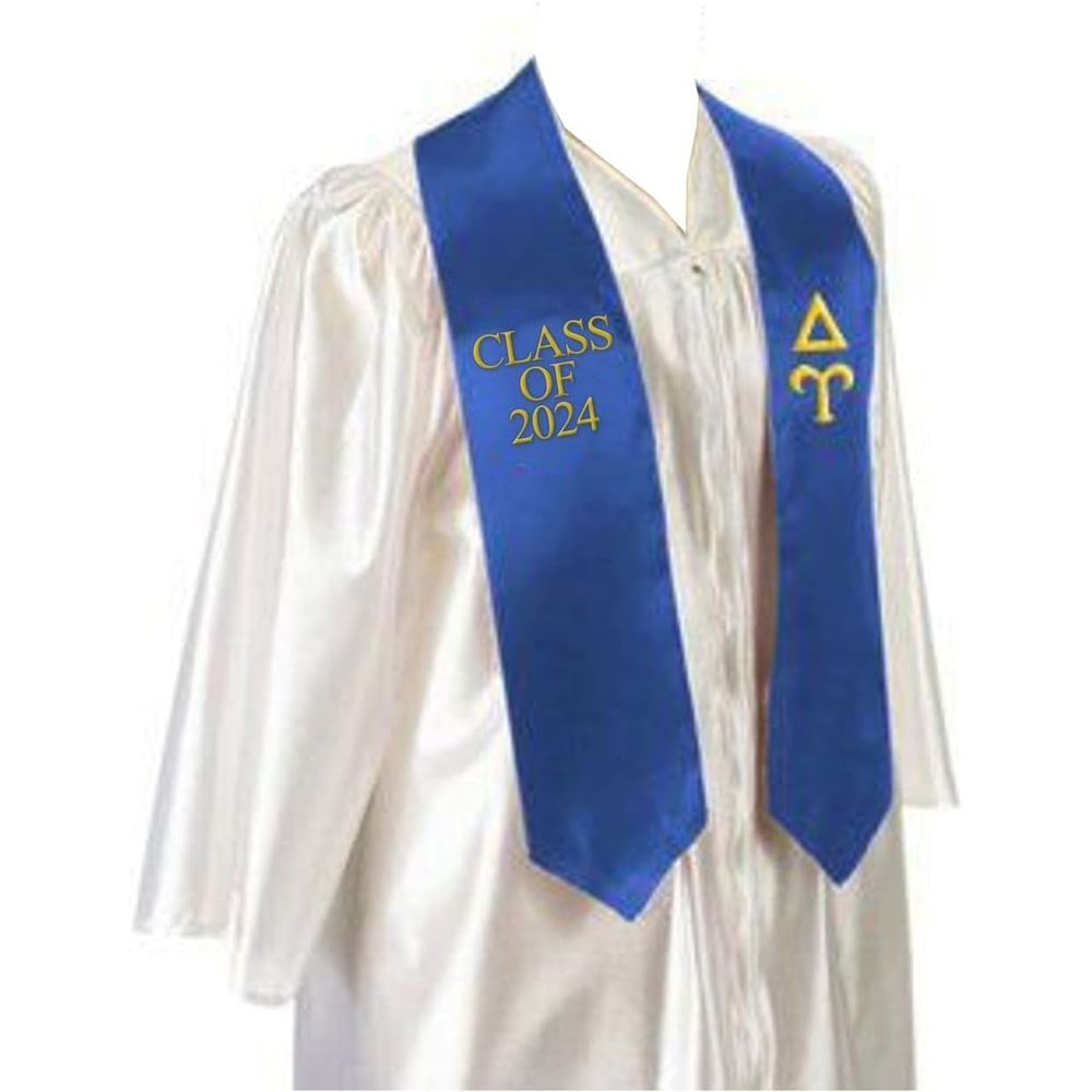 image:imageGreekgear Delta Upsilon Embroidered Graduation Sash Stole