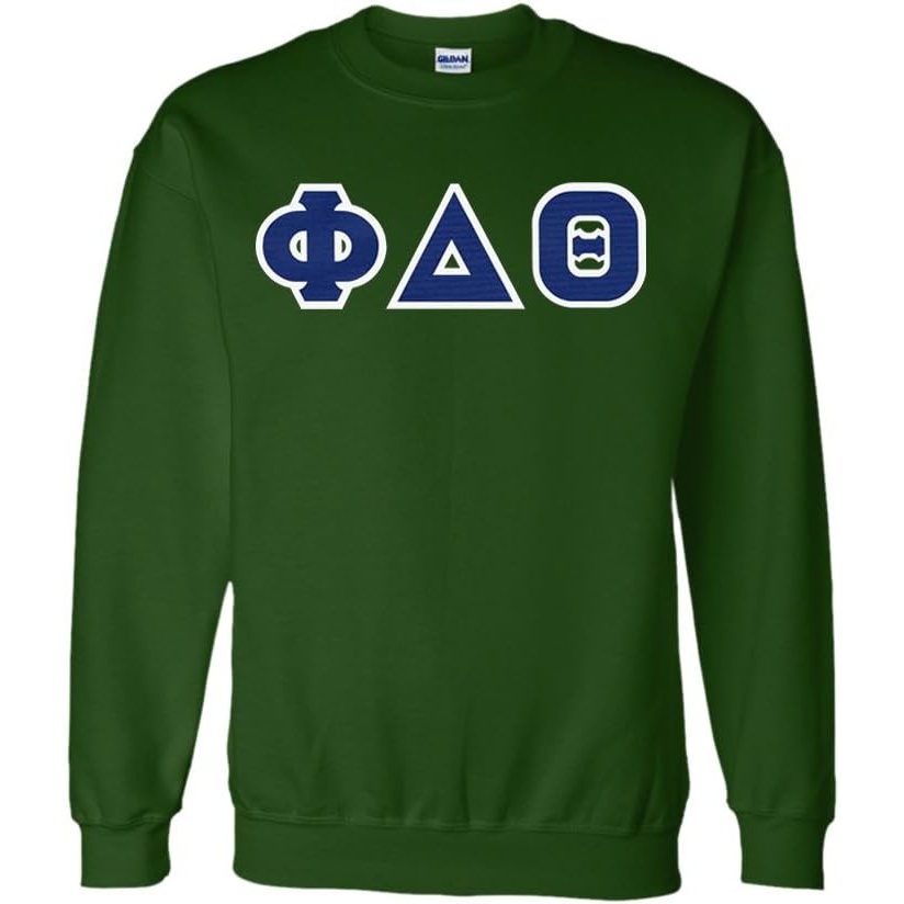 image:imageGreekgear Phi Delta Theta Lettered CrewneckForest Green